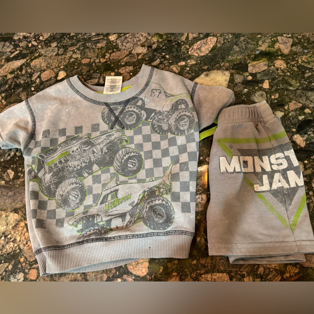 Monster Jam Gray Kids Matching Set